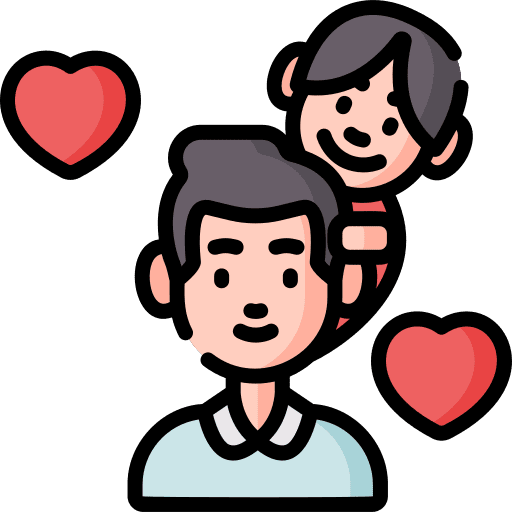 Father and daughter people kid and baby child icon