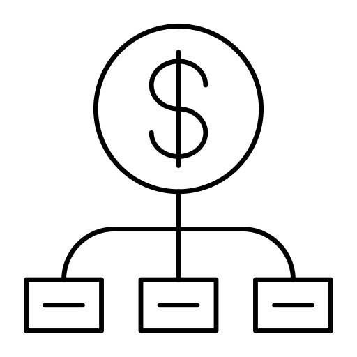 Network scheme money dollar icon