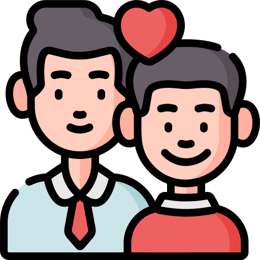 Father and son people avatar family icon