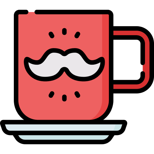 Fathers day coffee moustache food and restaurant icon Fathers day coffee moustache food and restaurant icon