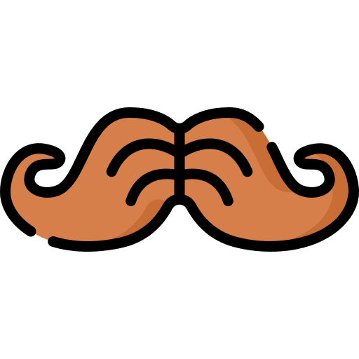 Moustache facial hair grooming beauty icon