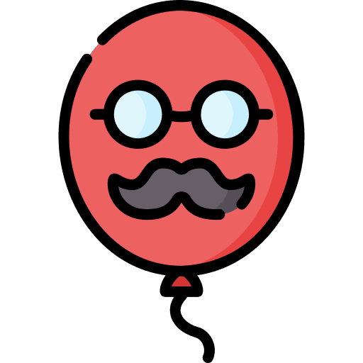 Balloon balloon birthday and party eyeglasses icon Balloon balloon birthday and party eyeglasses icon
