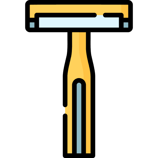 Razor cut hair removal depilation icon Razor cut hair removal depilation icon