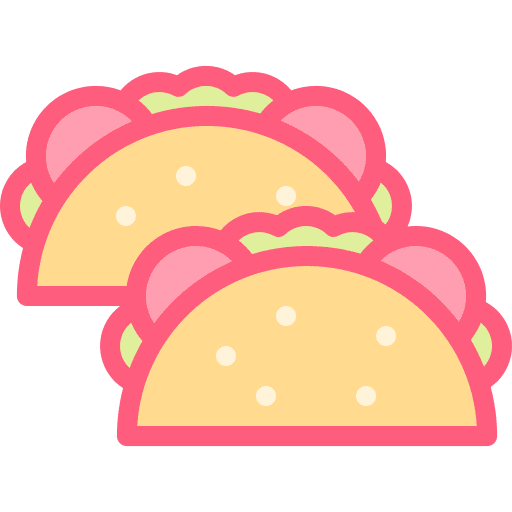 Tacos mexican food traditional snack icon