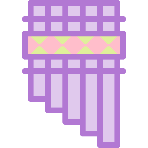 Zampona native american music and multimedia musical instrument icon Zampona native american music and multimedia musical instrument icon