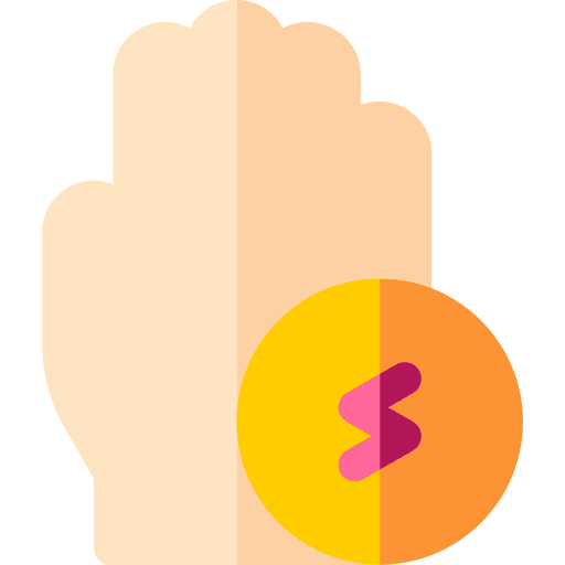Hand medical coronavirus covid 19 icon