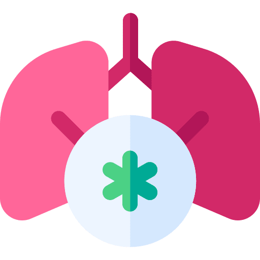 Lungs infected lungs healthcare and medical icon