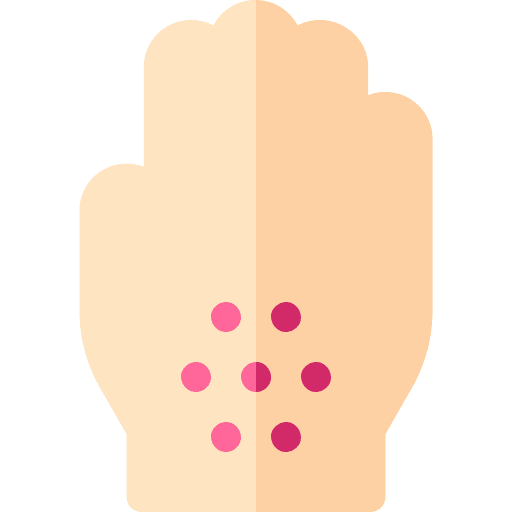 Skin rash allergy reaction skin icon