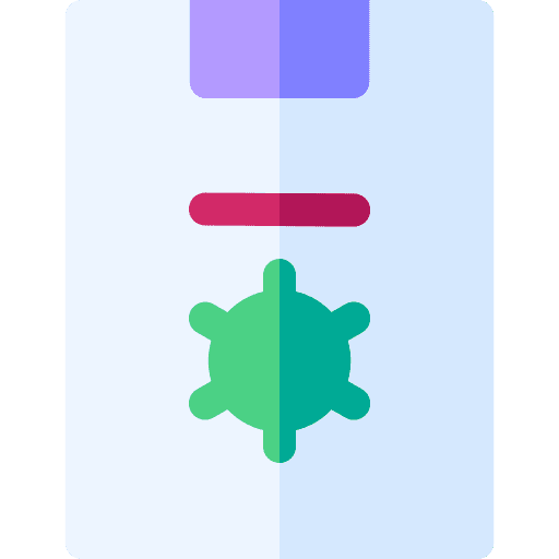 Diagnosis biology virus bacteria icon Diagnosis biology virus bacteria icon