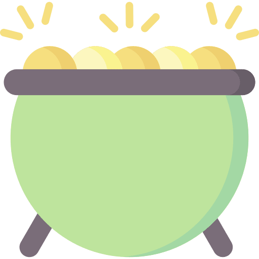 Gold pot wealth pot saint patrick icon