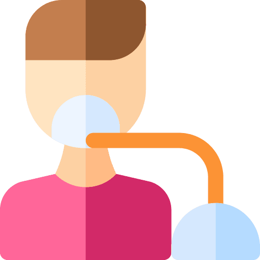 Lack of air healthcare and medical sick user icon Lack of air healthcare and medical sick user icon