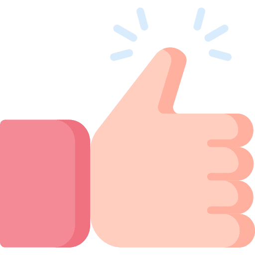 Thumbs up gesture finger good luck icon