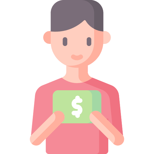 Lottery winner people avatar icon
