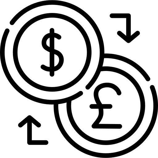 Currency exchange dollar payment business and finance icon