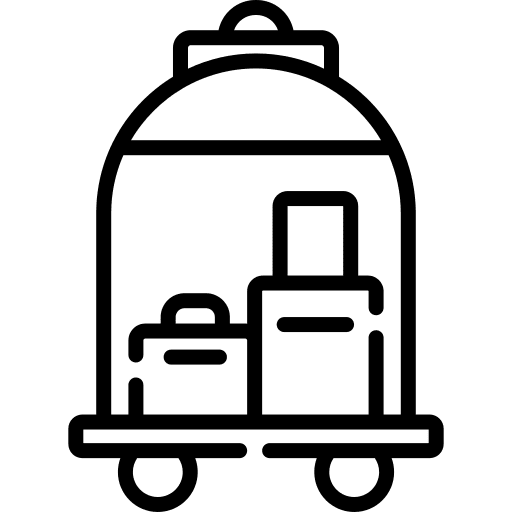Luggage cart trolley luggage cart baggage icon
