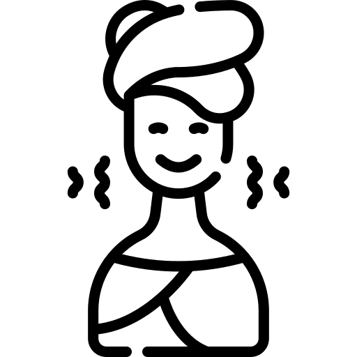 Spa wellness woman sauna icon