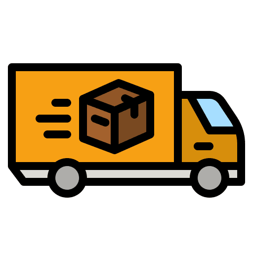 Delivery box mover truck shipping logistics icon