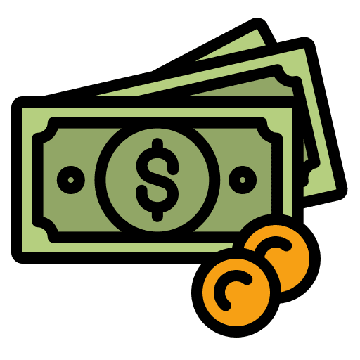 Money shipping and delivery finance currency icon