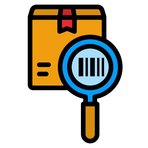 Tracking cargo logistics delivery barcode icon
