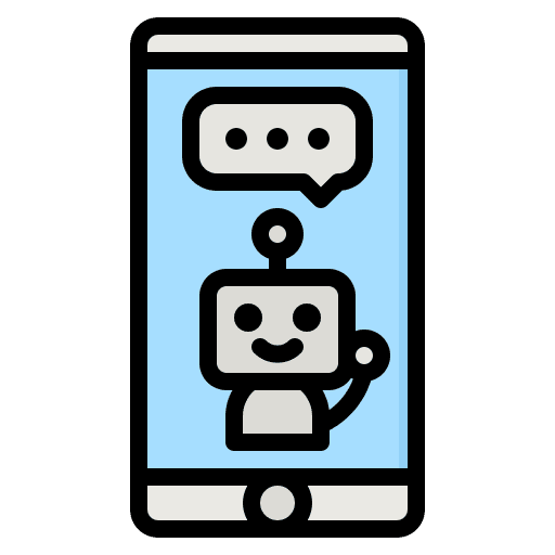 Chatbot shipping and delivery electronics smartphone icon Chatbot shipping and delivery electronics smartphone icon