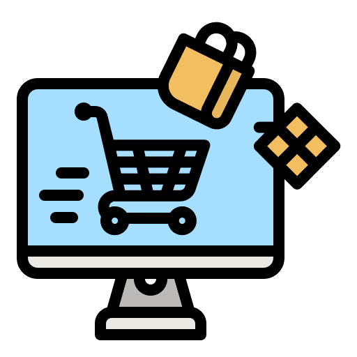 Online shopping shopping bag online shopping screen icon Online shopping shopping bag online shopping screen icon