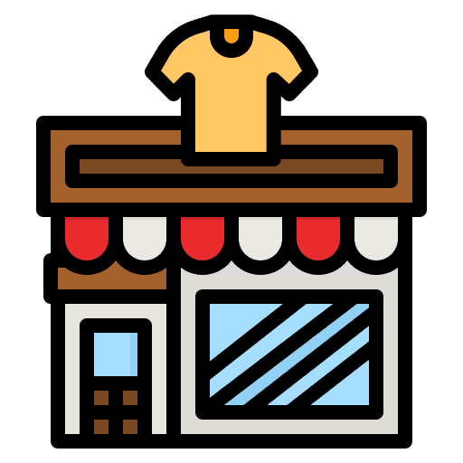 Store tshirt shipping and delivery store icon Store tshirt shipping and delivery store icon