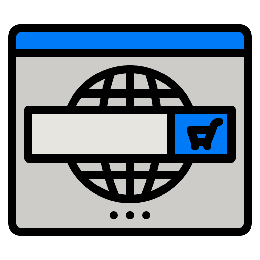 Website online shopping online shop marketing icon Website online shopping online shop marketing icon