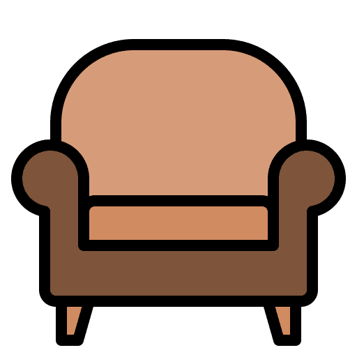 Armchair sofa furniture interior decorating icon