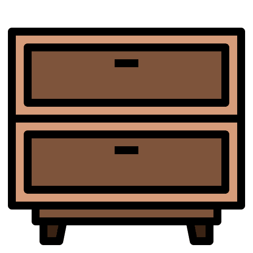 Cabinet house furniture and household drawers icon