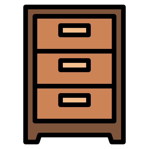 Cabinet interior decorating house home living icon