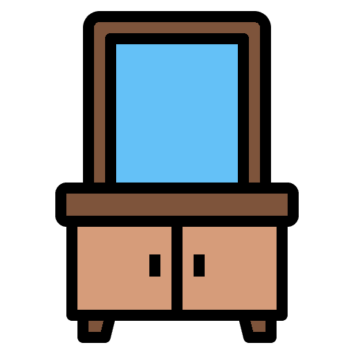 Dressing table furniture and household dressing table mirror icon