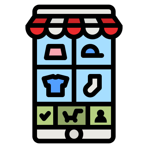 Online shopping monitor shipping and delivery online shopping icon Online shopping monitor shipping and delivery online shopping icon