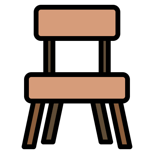 Chair furniture and household interior decorating furniture icon Chair furniture and household interior decorating furniture icon