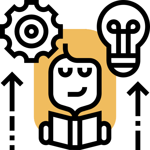 Cognitive learn cognitive think icon