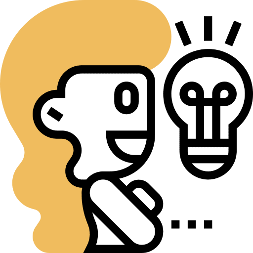 Creative idea learning light bulb inspiration icon