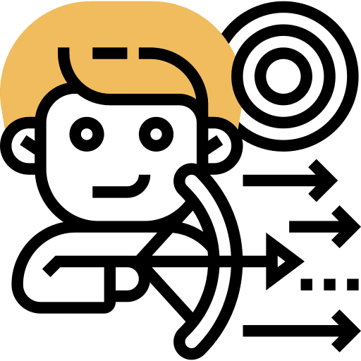 Purpose think purpose arrow icon