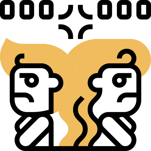 Conflict angry people argument icon Conflict angry people argument icon