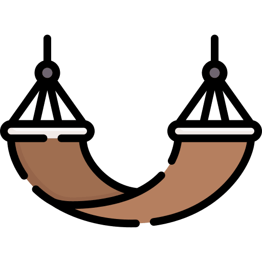 Hammock summer relaxing holidays icon