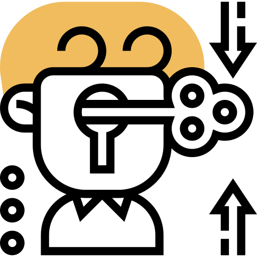 Key key person solution success icon Key key person solution success icon