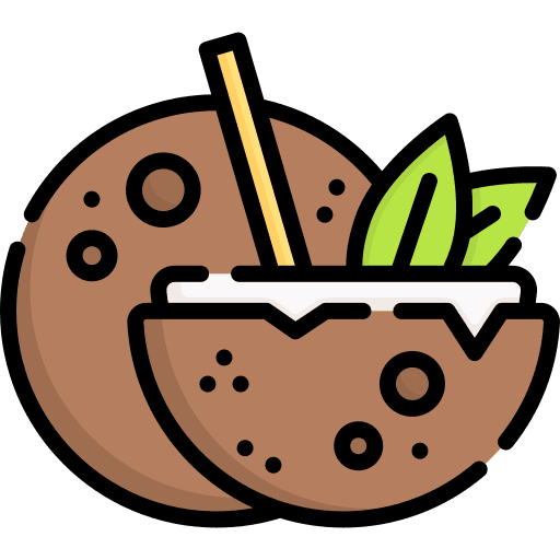Coconut food and restaurant organic coconut icon Coconut food and restaurant organic coconut icon