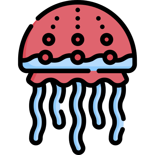 Jellyfish nature sea life aquatic icon Jellyfish nature sea life aquatic icon
