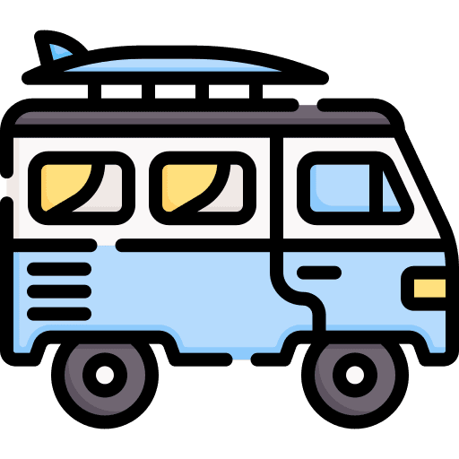 Surf van car surf van surf icon Surf van car surf van surf icon