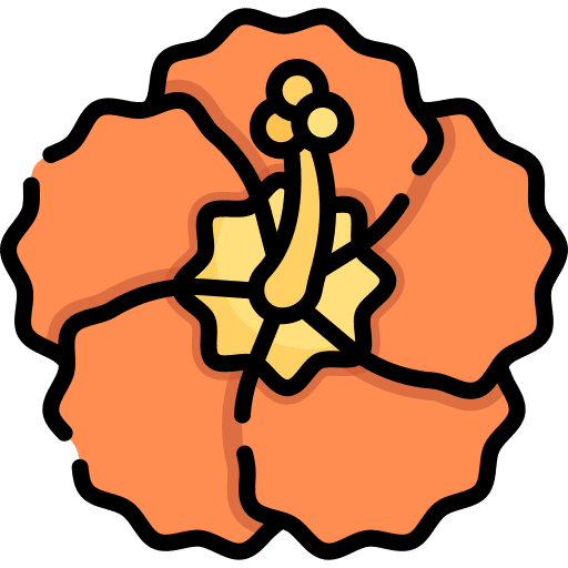 Hibiscus hibiscus blossom botanical icon Hibiscus hibiscus blossom botanical icon
