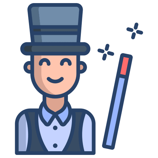 Magician user entertainer professions and jobs icon Magician user entertainer professions and jobs icon