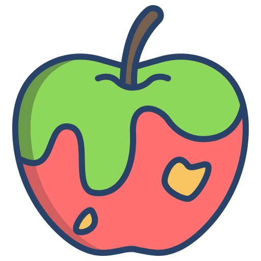 Apple fairy tale venom food and restaurant icon Apple fairy tale venom food and restaurant icon