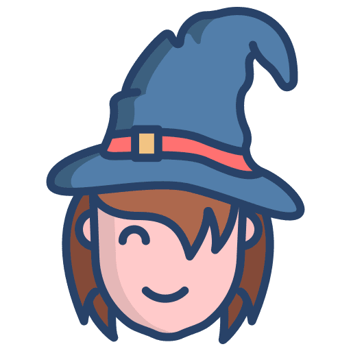 Witch legend halloween fairy tale icon Witch legend halloween fairy tale icon
