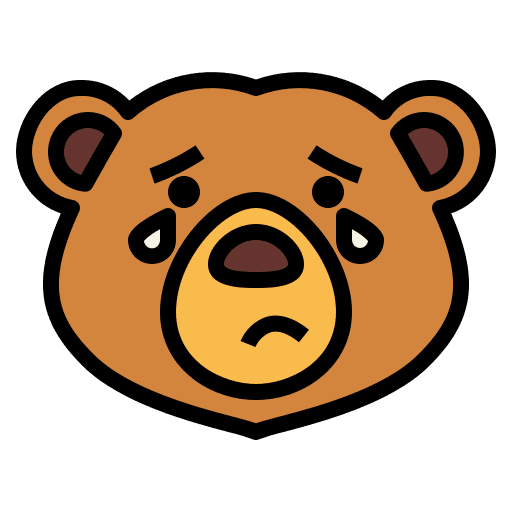 Bear animals animal crying icon