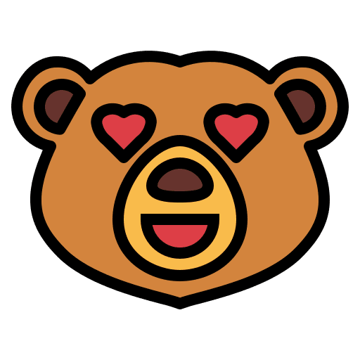 Bear eyes mammal smileys icon Bear eyes mammal smileys icon