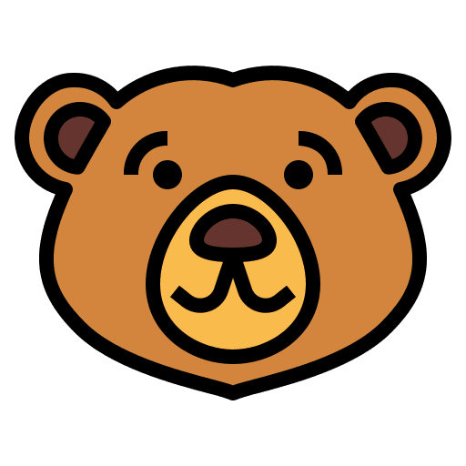 Bear happy emotions animal icon Bear happy emotions animal icon