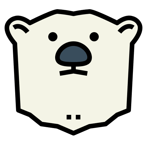 Polar bear zoo mammal bear icon